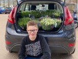 Milan deelt tulpen uit