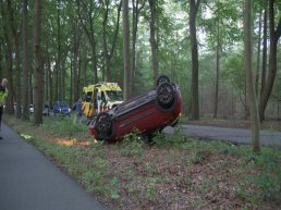 Auto komt tot stilstand tegen boom