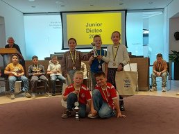 Drie winnaars bij feestelijke finale Junior Dictee 2026