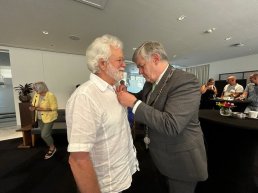 Erespeld voor Aart van Dusschoten, voorzitter Stichting voor Natuur- en Milieubescherming Putten