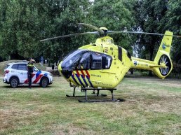 Traumahelikopter in park Groene Scheg